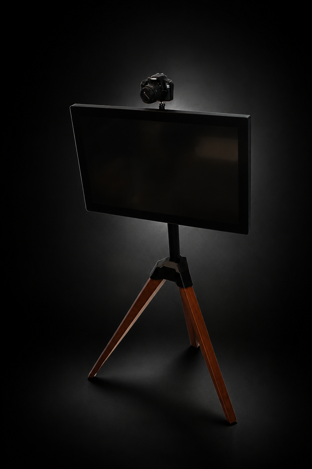 Professionelle Fotobox mit Hintergrund